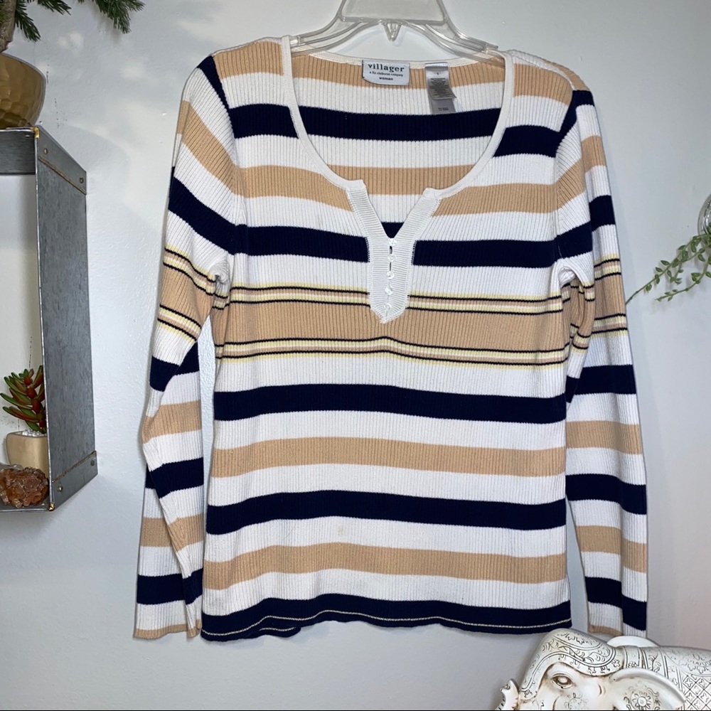 *30% OFF* VILLAGER STRIPED SWEATER